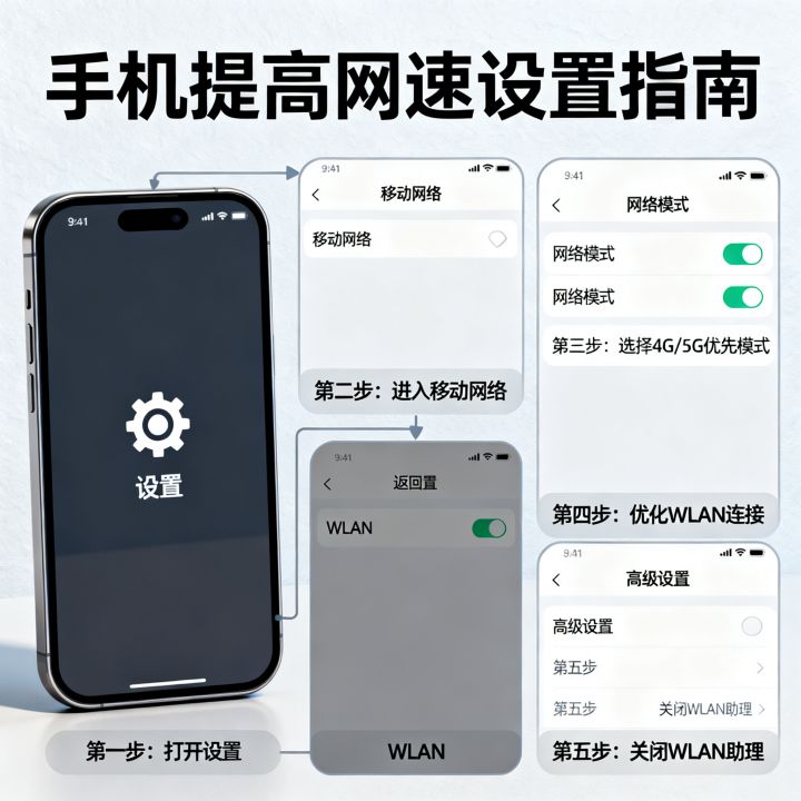 手机调哪里可以提高网速，手机网速慢怎么调