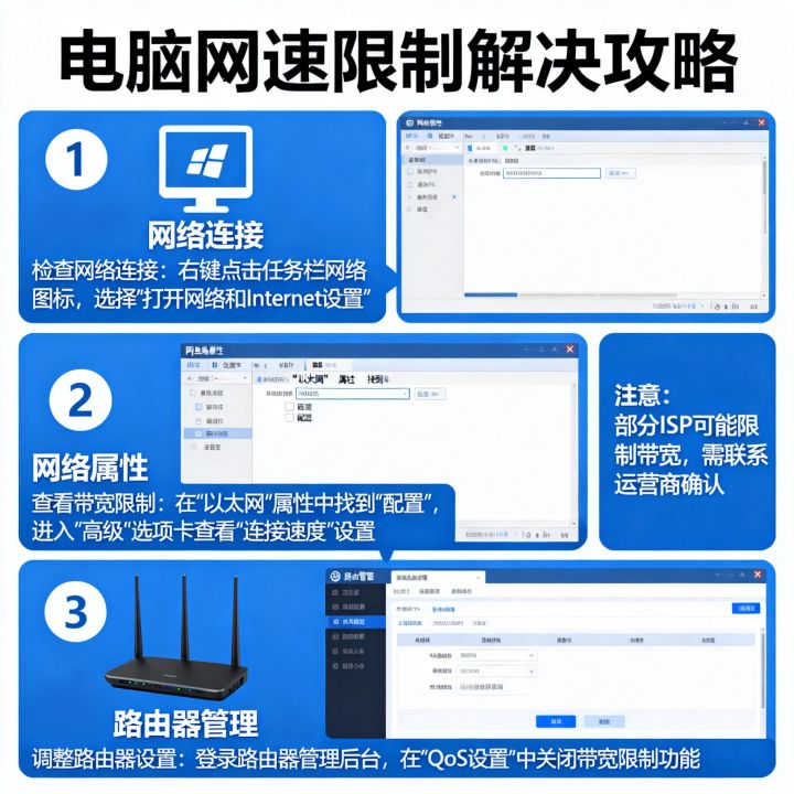 如何不限制电脑网速？，电脑网速被限制怎么办