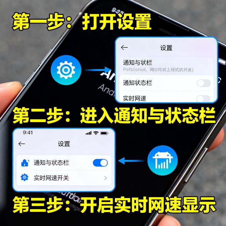 安卓怎么显示实时网速？状态栏显示网速教程