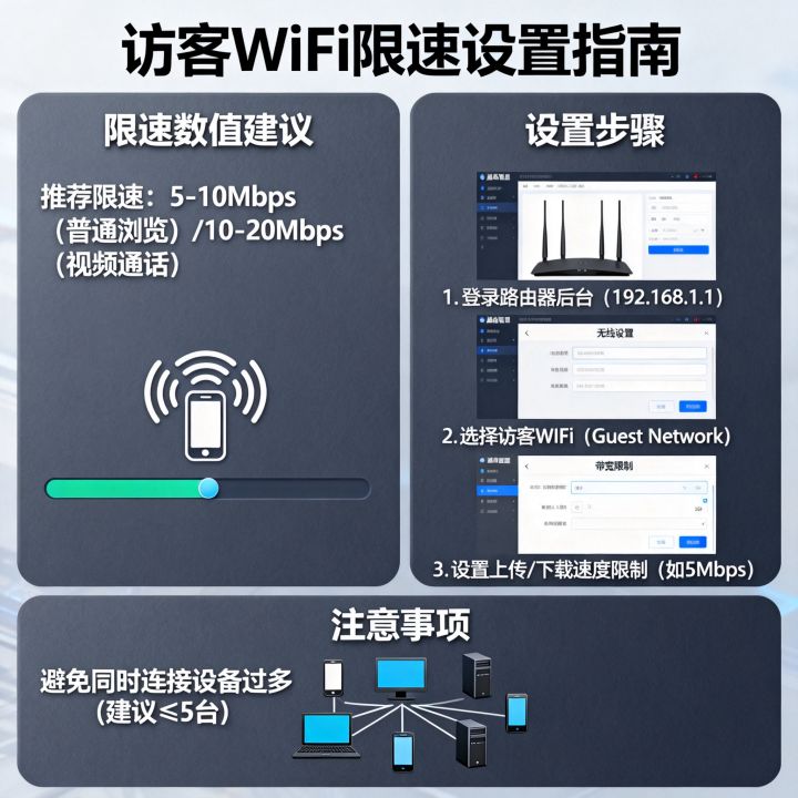 访客网速限速多少合适，如何设置访客WiFi限速才不卡？