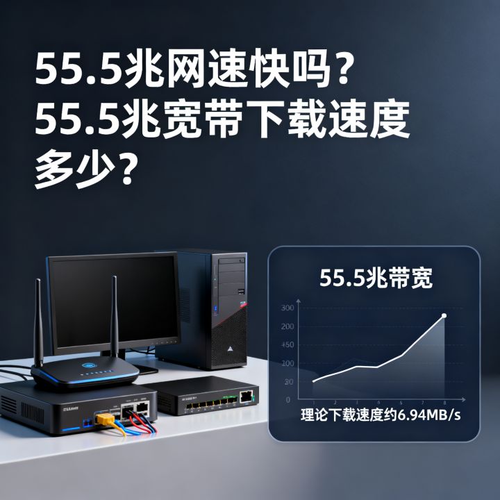 55.5兆网速快吗，55.5兆宽带下载速度多少？
