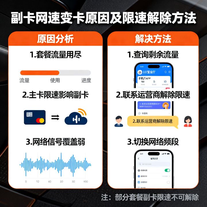 副卡网速变卡是怎么回事？副卡限速怎么解除方法