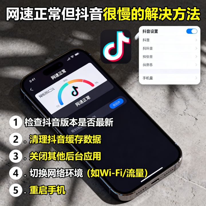 网速正常但抖音很慢是怎么回事?抖音加载慢的解决方法 网速正常但抖音很慢是怎么回事?抖音加载慢的解决方法