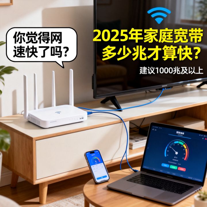 你觉得网速快了吗？2025年家庭宽带多少兆才算快？