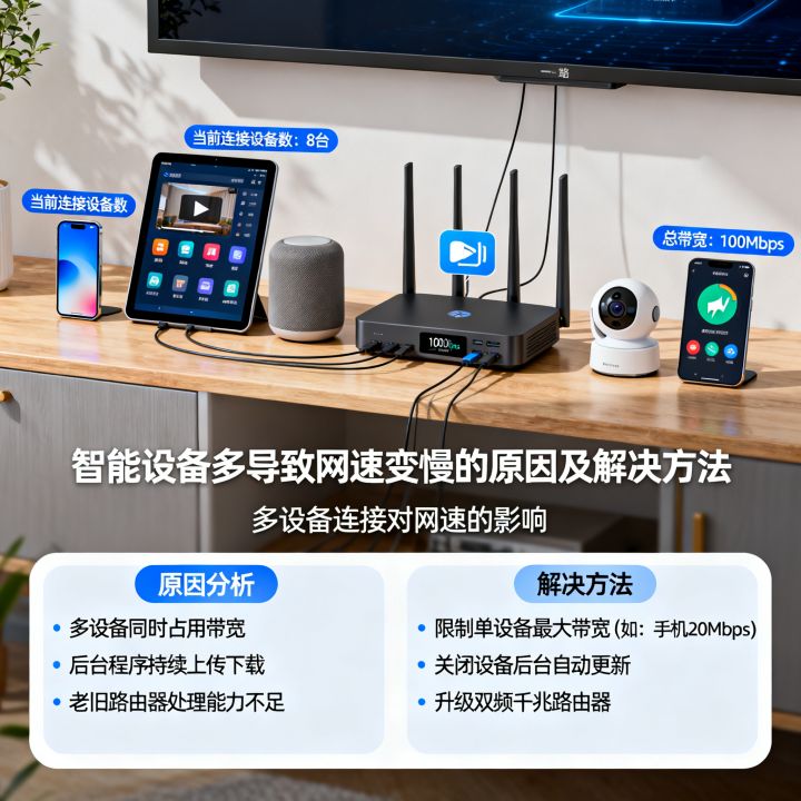 家里智能设备多了网速会变慢吗，智能设备占用网速怎么解决