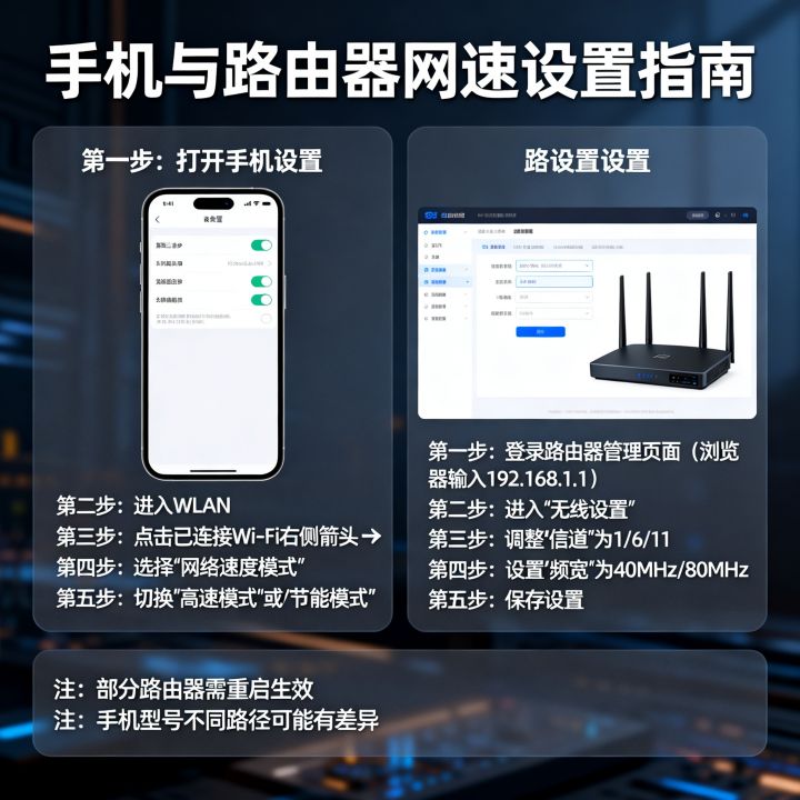 哪里可以调网速快慢，手机和路由器怎么设置网速