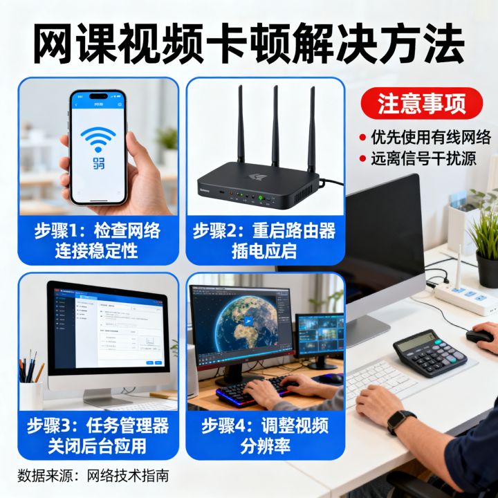 网课期间如何提高网速不卡顿？网课视频卡顿解决方法