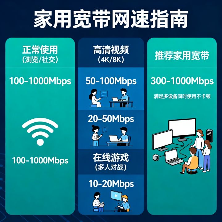 网速多少正常有区别？家用宽带多少兆才算够用不卡顿