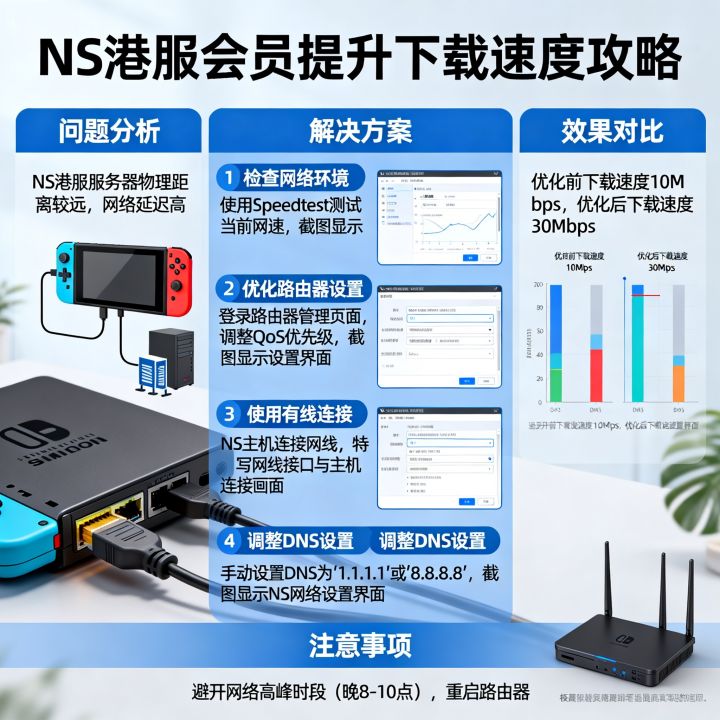 NS港服会员网速慢怎么办，如何提升下载速度？