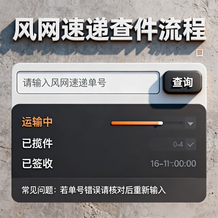 风网速递查件怎么查？物流信息查询入口，风网速递单号