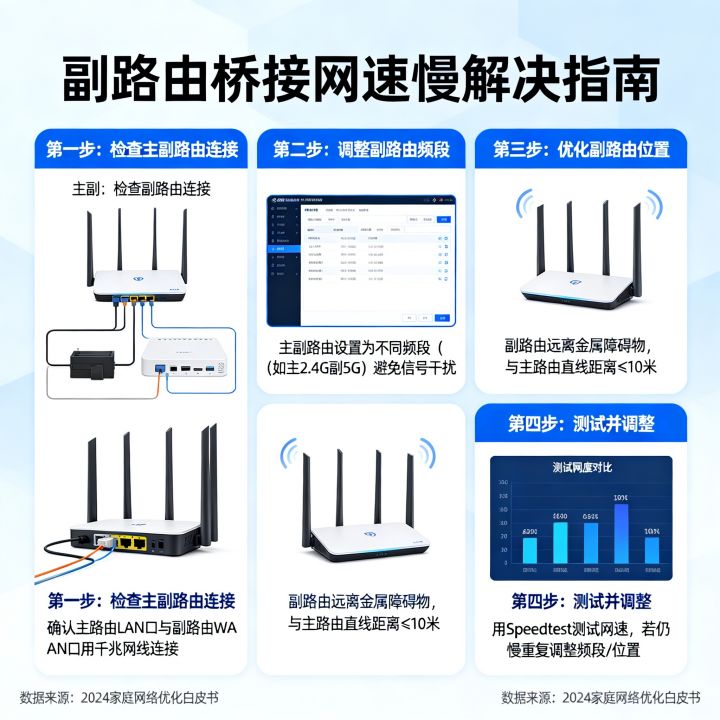 副路由桥接网速慢怎么办，副路由桥接后网速减半解决方法