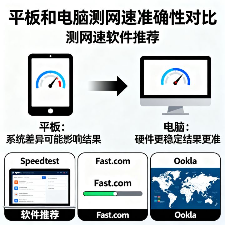 平板和电脑测网速哪个准？测网速用什么软件最准确