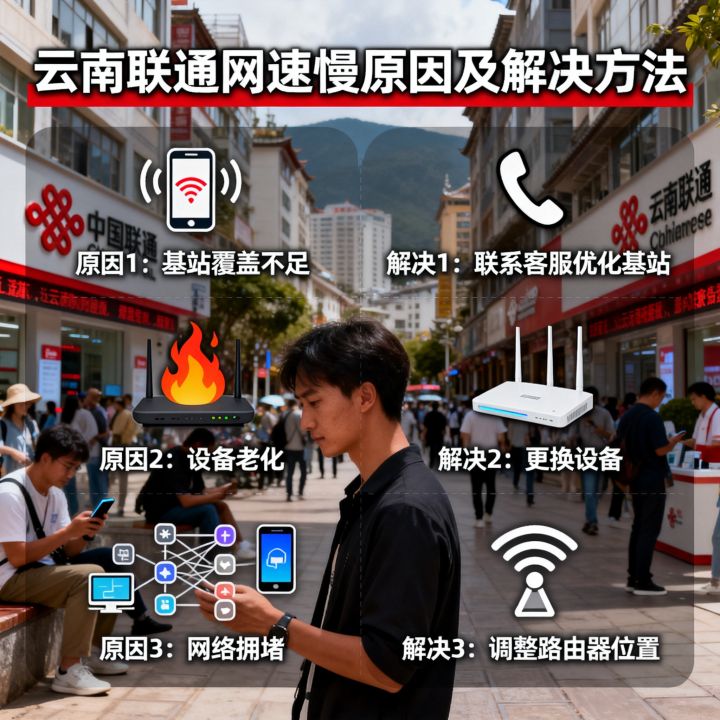 云南联通网速很慢怎么回事？云南联通网速慢原因及解决方法