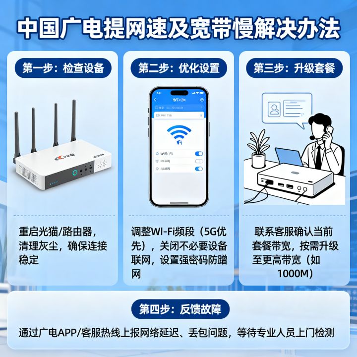 中国广电怎么提网速?广电宽带网速慢的解决办法有哪些? 中国广电怎么提网速?广电宽带网速慢的解决办法有哪些?