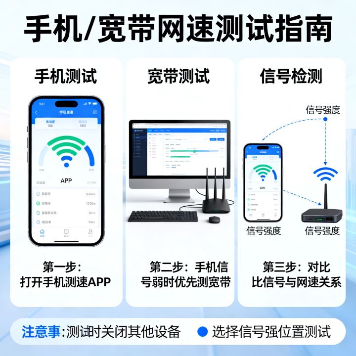测网速信号怎么测，手机网速慢怎么测宽带速度