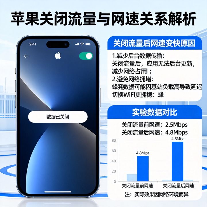 苹果关闭流量真的能提升网速吗,苹果手机关闭数据流量为什么网速变快了 苹果关闭流量真的能提升网速吗,苹果手机关闭数据流量为什么网速变快了