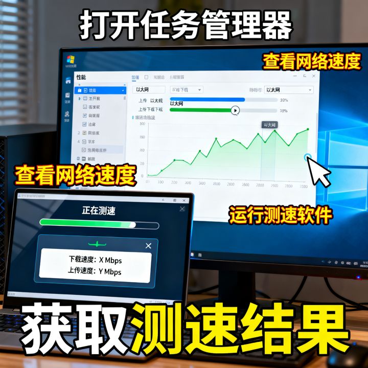 电脑上面怎么查看网速，电脑网速慢怎么测速？