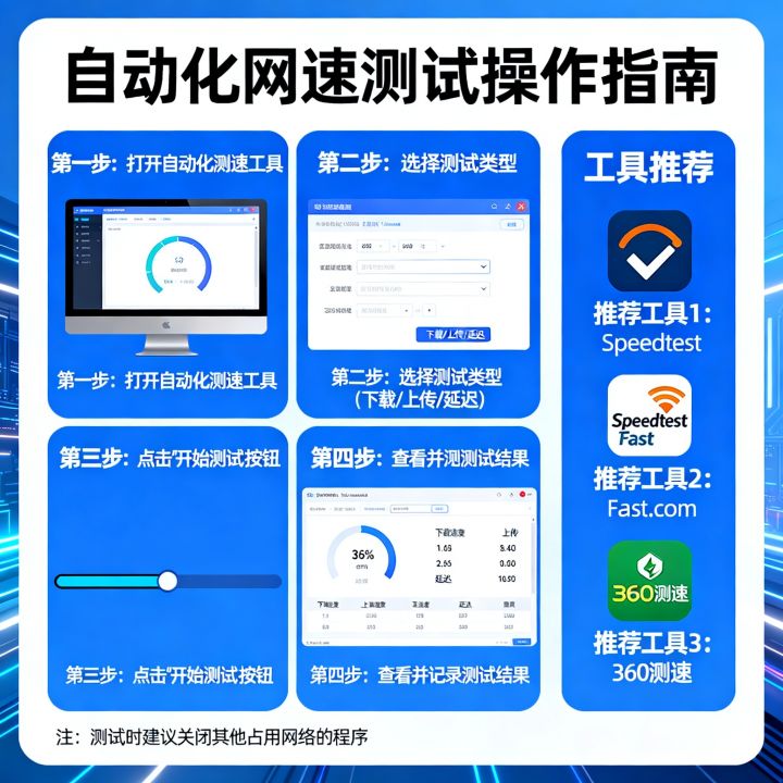 自动化网速测试怎么操作，宽带测速自动运行工具推荐？