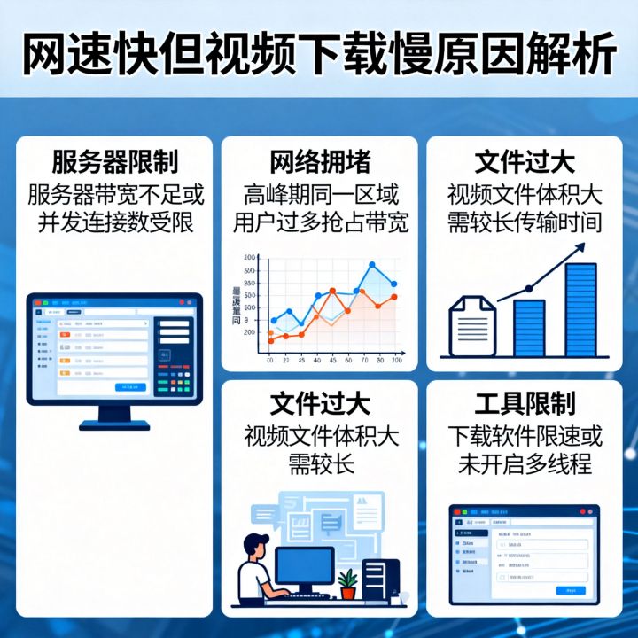 网速很快为什么视频下载很慢，网速快下载慢怎么回事