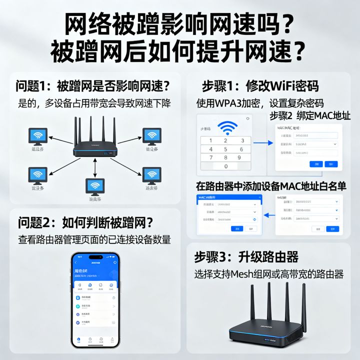 网络被蹭影响网速吗，被蹭网后如何提升网速？