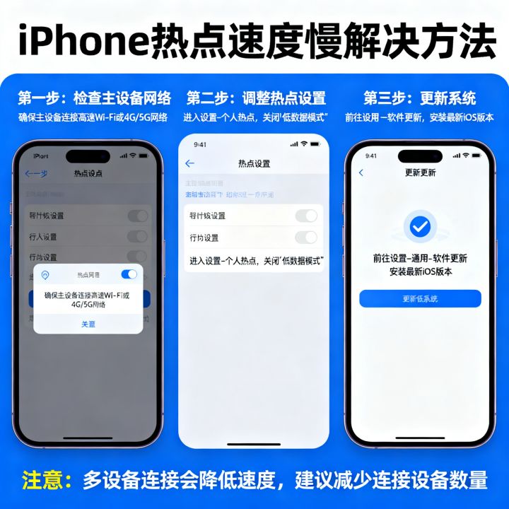 如何增强苹果热点网速？iPhone热点速度慢怎么解决