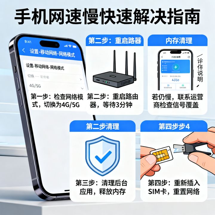 手机慢怎样设置网速，手机网速慢怎么解决最快