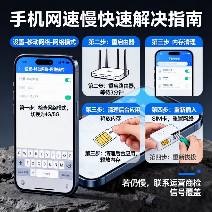 手机慢怎样设置网速，手机网速慢怎么解决最快