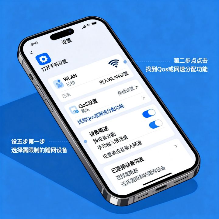 手机怎么设置网速分配，如何限制别人蹭网抢网速？