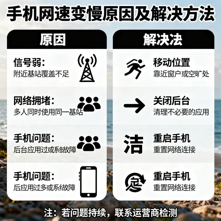 最近的手机网速为什么突然变慢了，手机网速慢怎么解决？