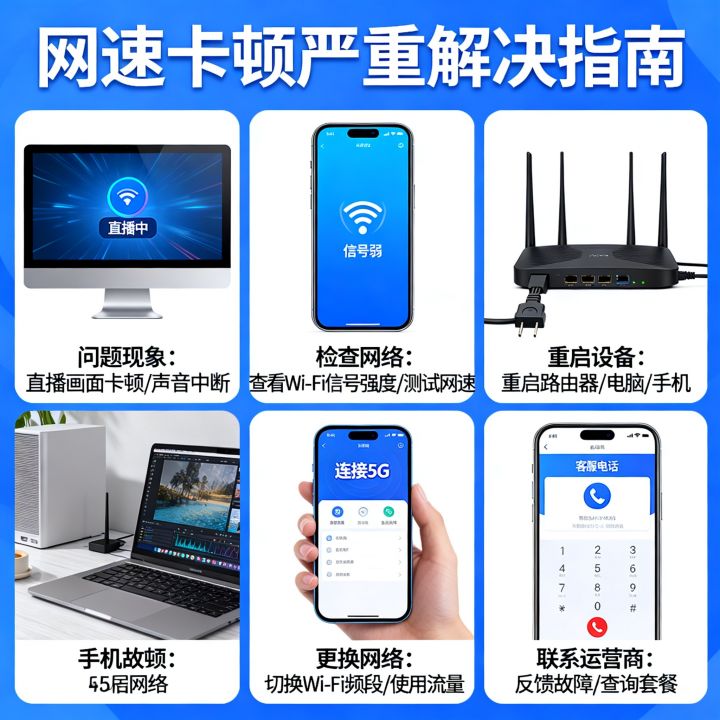网速巨卡不能直播？网速卡顿严重如何解决