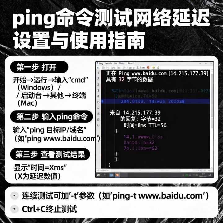 ping测网速怎么设置，如何用ping命令测试网络延迟？
