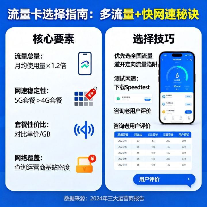 流量卡怎么选？不仅流量多网速还快的秘诀是什么？