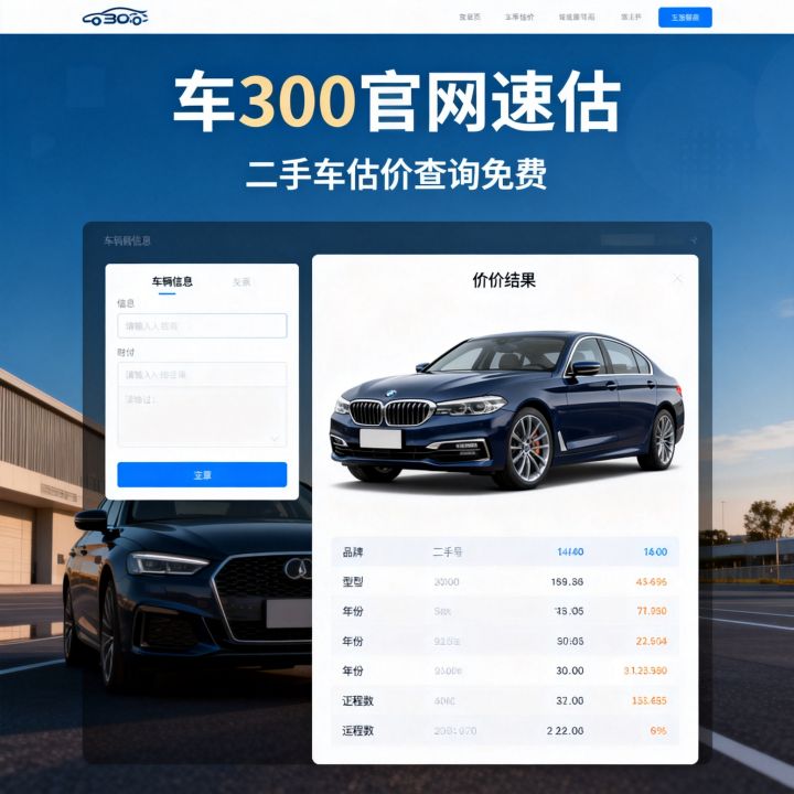 车300官网速估靠谱吗，二手车估价查询免费