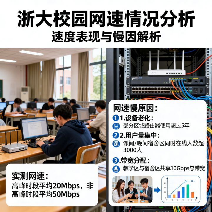 浙大校园网速快不快？浙大校园网速慢的原因是什么？