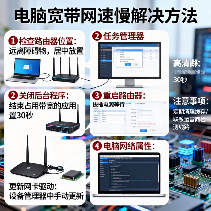 电脑如何快速加快网速，宽带网速慢的解决方法有哪些