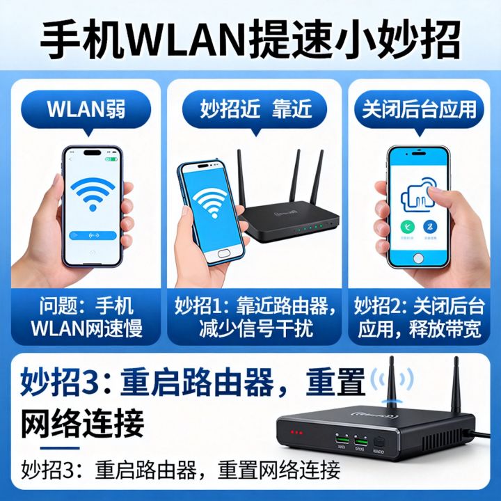 手机wlan网速慢怎么加快？wifi提速小妙招