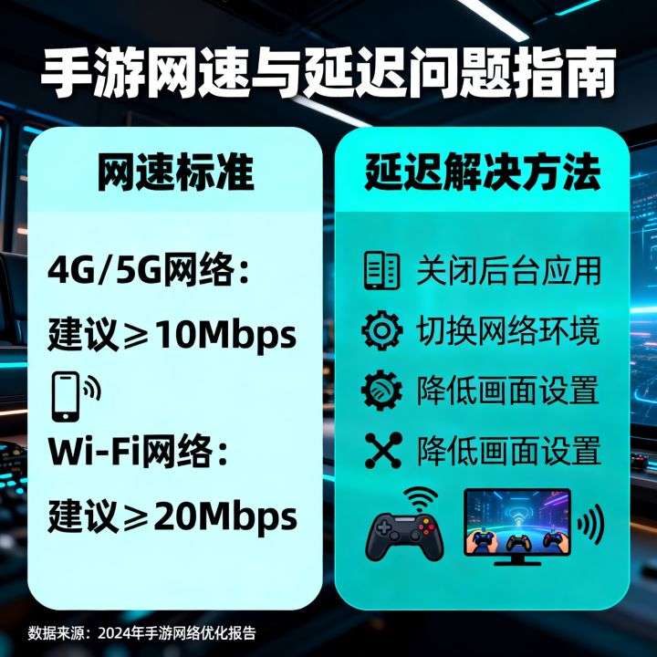 手游网速多少才不卡？手机玩网游延迟高怎么办