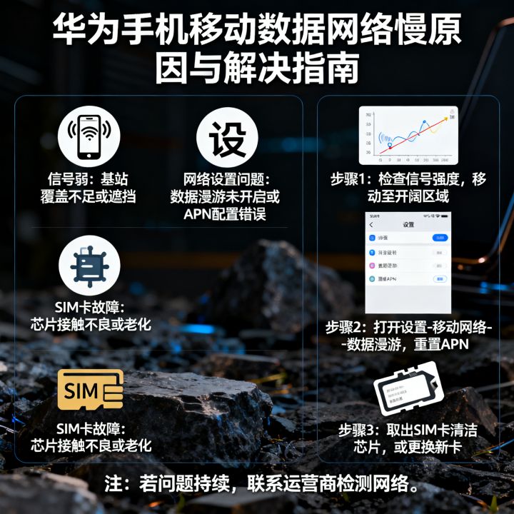 华为移动网速太慢是怎么回事？华为手机移动数据网络慢怎么解决