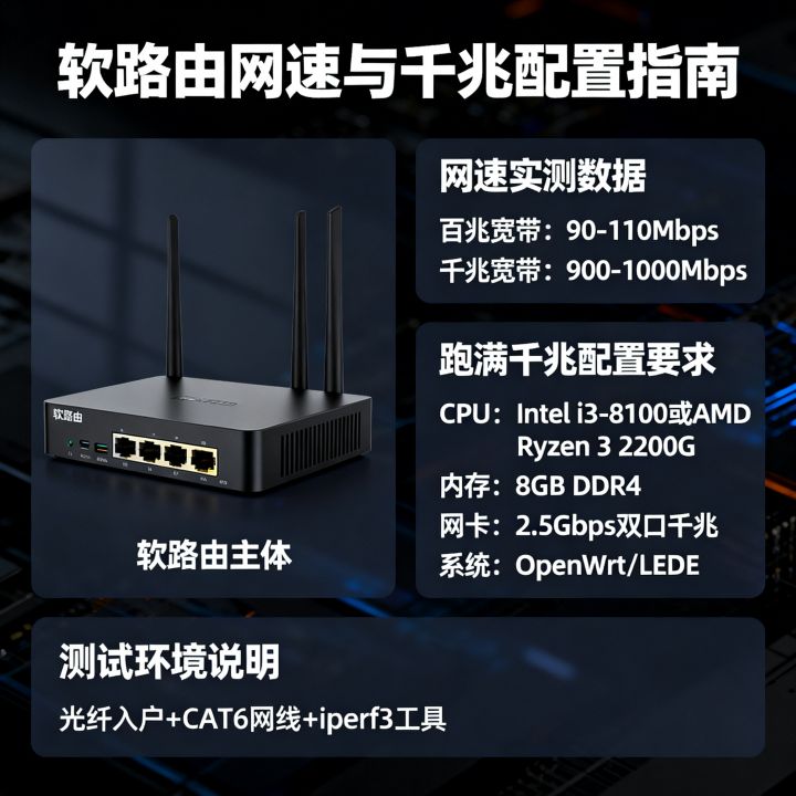 软路由网速是多少，软路由跑满千兆宽带需要什么配置？