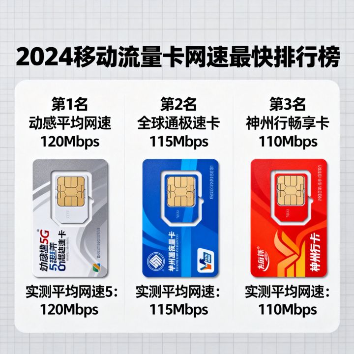 移动什么卡网速好？2024移动流量卡网速最快排行榜