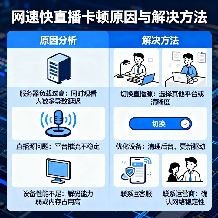 为什么网速很快看直播还是卡，网速快直播卡怎么办