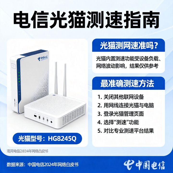 电信光猫测网速准吗，光猫怎么测速最准确？