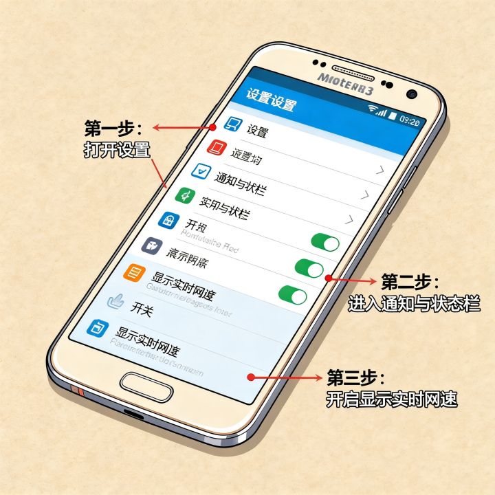 note3实时网速怎么显示？手机网速显示设置方法，实时网速