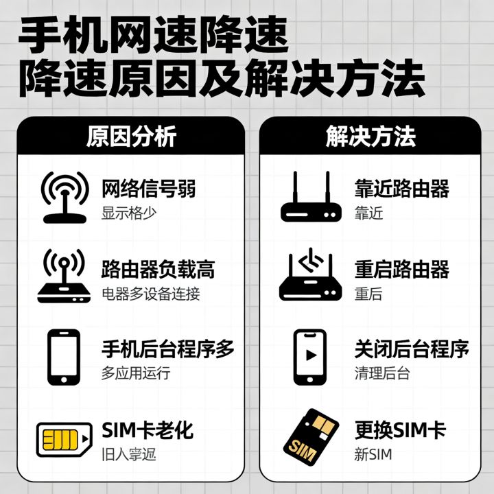 手机网速降速是什么原因？手机网速慢怎么解决？
