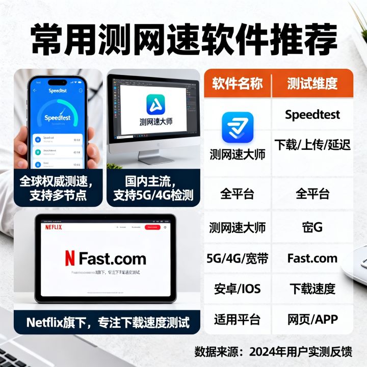 哪些软件可以测网速，有什么好用的测网速工具推荐？