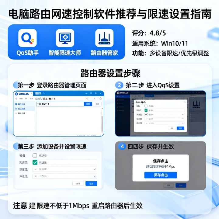 电脑路由网速控制软件哪个好用？路由器怎么设置限速