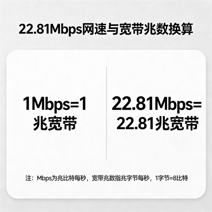22.81mbps网速多少兆？22.81mbps是多少兆宽带