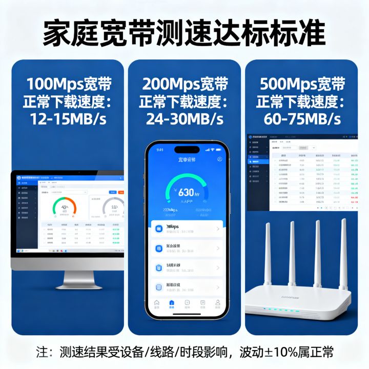 网速多少是正常的，家里宽带测速多少兆才算达标？