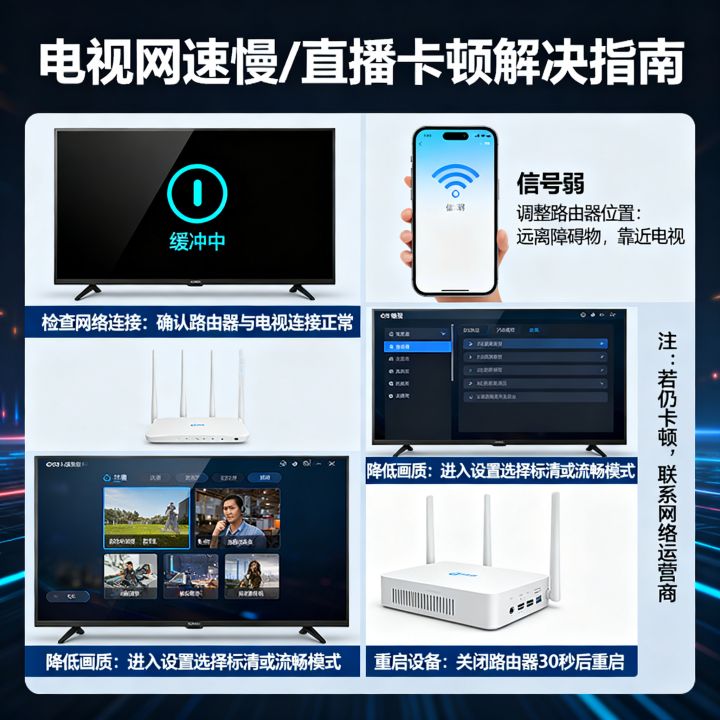 看电视网速很慢怎么办，电视直播卡顿如何解决？