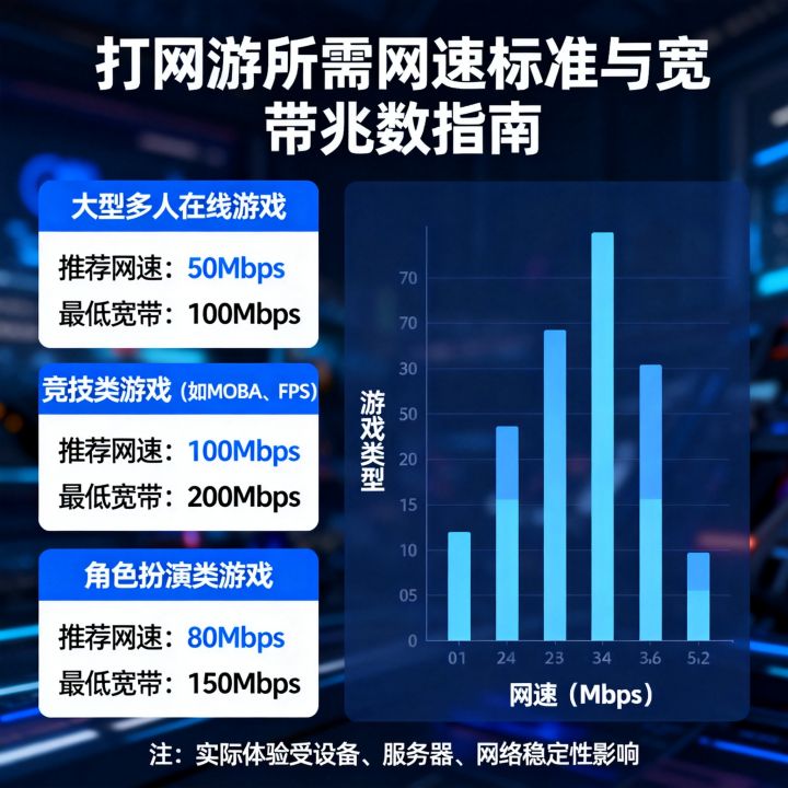 打网游所需网速标准是多少，多少兆宽带才够用？